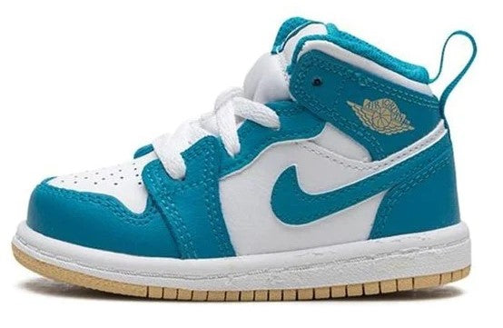 Toddler's Jordan 1 Mid Aquatone/Celestial Gold-White (DQ8425 400)