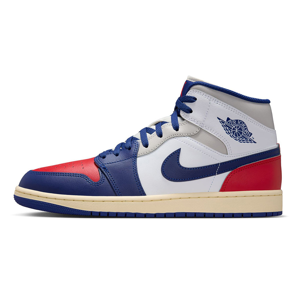 Men's Jordan 1 Mid White/Deep Royal Blue (DQ8426 102)