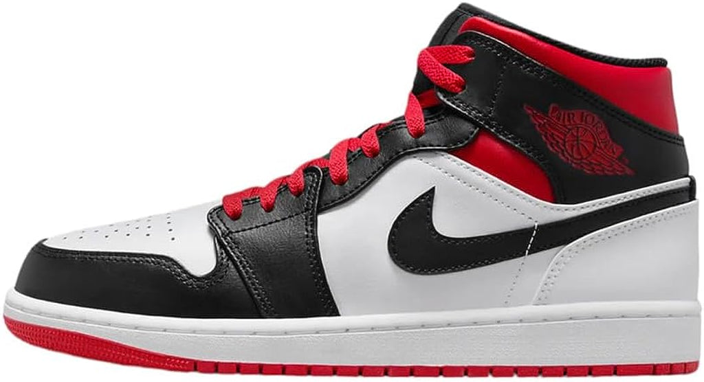 Men's Jordan 1 Mid White/Gym Red-Black (DQ8426 106)