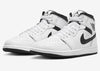 Men's Jordan 1 Mid White/Black-White-Black (DQ8426 132)