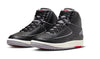 Big Kid's Jordan 2 Retro Black/Cement Grey-Fire Red (DQ8562 001)