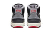 Big Kid's Jordan 2 Retro Black/Cement Grey-Fire Red (DQ8562 001)