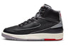 Big Kid's Jordan 2 Retro Black/Cement Grey-Fire Red (DQ8562 001)