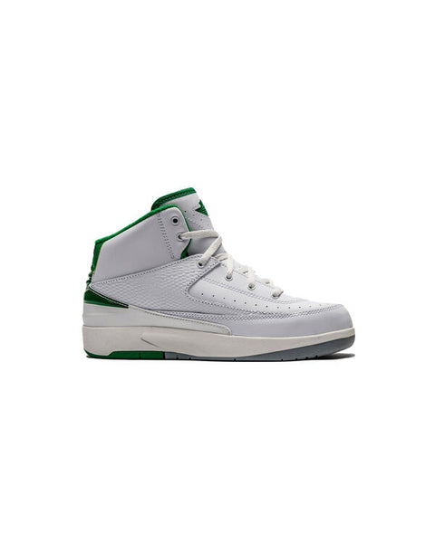 Little Kid's Jordan 2 Retro White/Lucky Green-Sail (DQ8564 103)