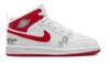 Little Kid's Jordan 1 Mid SS White/University Red (DR6495 116)