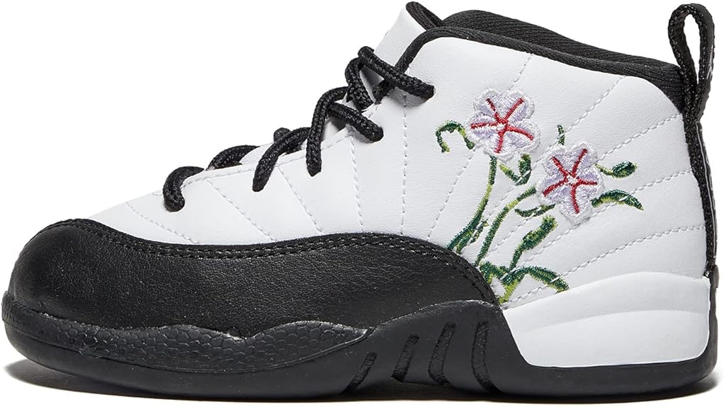 Toddler's Jordan 12 Retro White/Black-Vivid Green (DR6955 100)