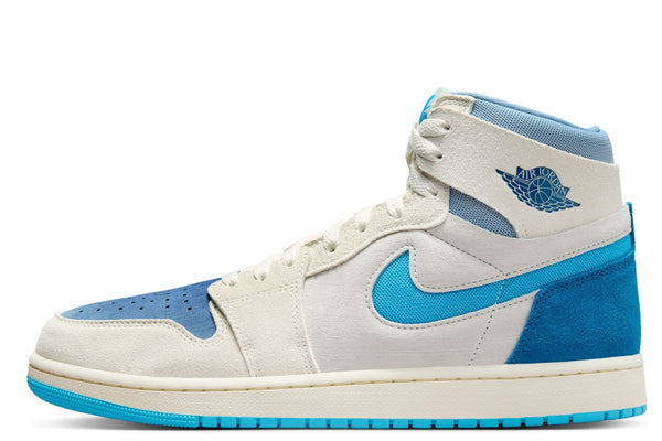 Men's Jordan 1 High Zoom Air CMFT 2 Sail/DK Pwdr Bl-Bl Gry (DV1307 104)