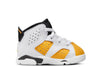 Toddler's Jordan 6 Retro White/Black-Yellow Ochre (DV3606 170)