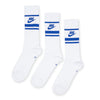 Nike Everyday Essential White/Game Royal Unisex Cew Socks (3 Pair)
