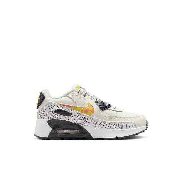 Little Kid's Nike Air Max 90 LTR SE Sail/Multi-Clr-Gridiron (DX1815 100)