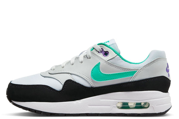 Big Kid's Nike Air Max 1 White/Hyper Jade-Pure Platinum (DZ3307 114)