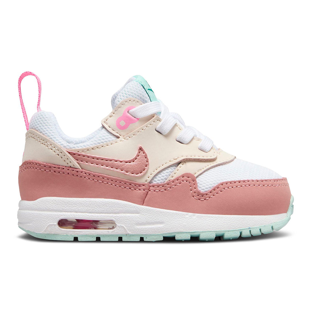 Toddler's Nike Air Max 1 Easyon White/Red Stardust-Guava Ice (DZ3309 101)