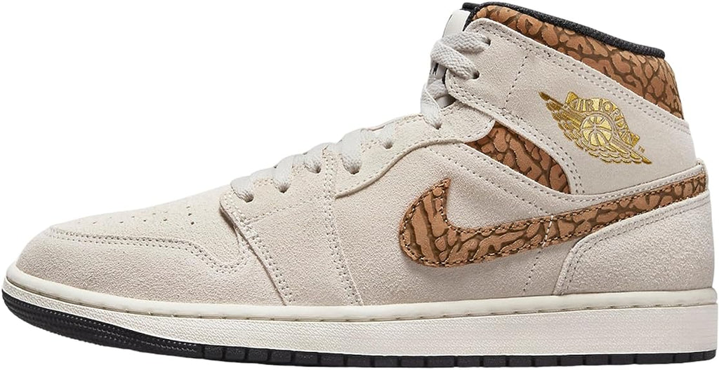 Men's Air Jordan 1 Mid SE LT Orewood Brn/Metallic Gold (DZ4129 102)