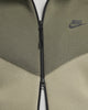 Men's Nike Sportswear Tech Fleece Olive/Mdm Olive Windrunner FZ Hoodie
