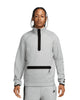 Men's Nike Sportswear Drk Gry Matte Slvr Tech Fleece Half Zip Sweatshirt