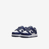 Toddler's Nike Dunk Low White/Midnight Navy-White (FB9107 116)
