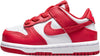 Toddler's Nike Dunk Low White/University Red-White (FB9107 119)
