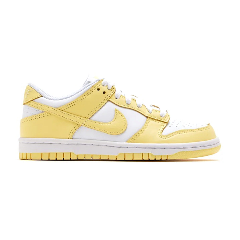 Big Kid's Nike Dunk Low White/Soft Yellow-Soft Yellow (FB9109 126)
