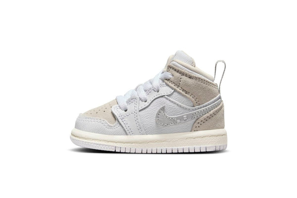 Toddler's Jordan 1 Mid SE Craft Wht/Lt Orewood Brn-Grey (FB9140 120)