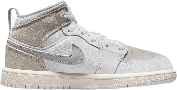 Little Kid's Jordan 1 Mid SE Craft Wht/Lt Orewood Brn-Grey (FB9141 120)