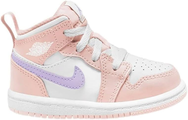 Toddler's Jordan 1 Mid Pink Wash/Violet Frost-White (FD8782 601)