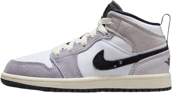 Little Kid's Jordan 1 Mid SE Craft Cement Grey/Black-White (FD9090 002)