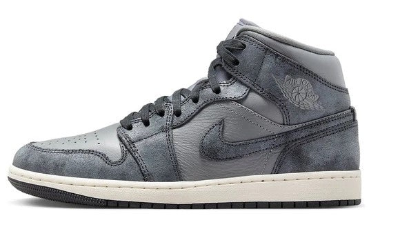 Women's Jordan 1 Mid SE Smoke Grey/Off Noir-Sail (FJ3448 001)