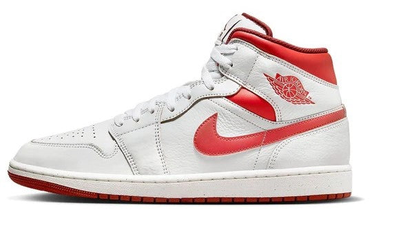 Men's Jordan 1 Mid SE White/Lobster-Dune Red-Sail (FJ3458 160)