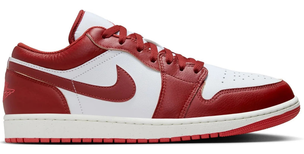 Men's Jordan 1 Low White/Dune Red-Lobster-Sail (FJ3459 160)