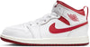 Little Kid's Jordan 1 Mid SE White/Lobster-Dune Red-Sail (FJ3467 160)