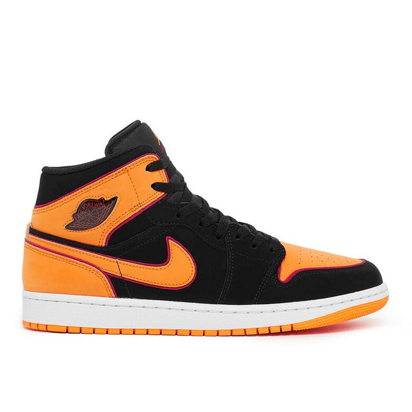 Men's Air Jordan 1 Mid SE Black/Vivid Orange (FJ4923 008)