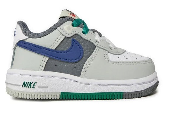 Toddler's Nike Air Force 1 LV8 1 Light Slvr/Deep Royal Blue (FJ8788 001)