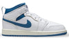 Little Kid's Jordan 1 Mid SE White/Industrial Blue-Sail (FN7493 141)