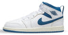 Little Kid's Jordan 1 Mid SE White/Industrial Blue-Sail (FN7493 141)