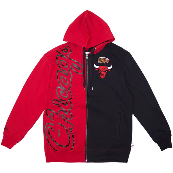 Men's Mitchell & Ness NBA Chicago Bulls Red/Black Full Zip Fleece 2.0