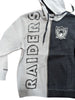 Men's Mitchell & Ness NFL Oakland Raiders Gray/Black Full Zip Fleece 2.0
