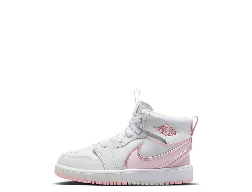 Little Kid's Jordan 1 Mid RM Easyon White/Pnk Foam-Fire Red (FQ1282 101)