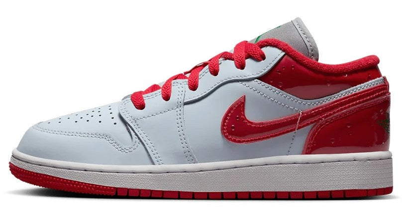 Big Kid's Jordan 1 Low SE Football Grey/University Red (FQ1935 018)