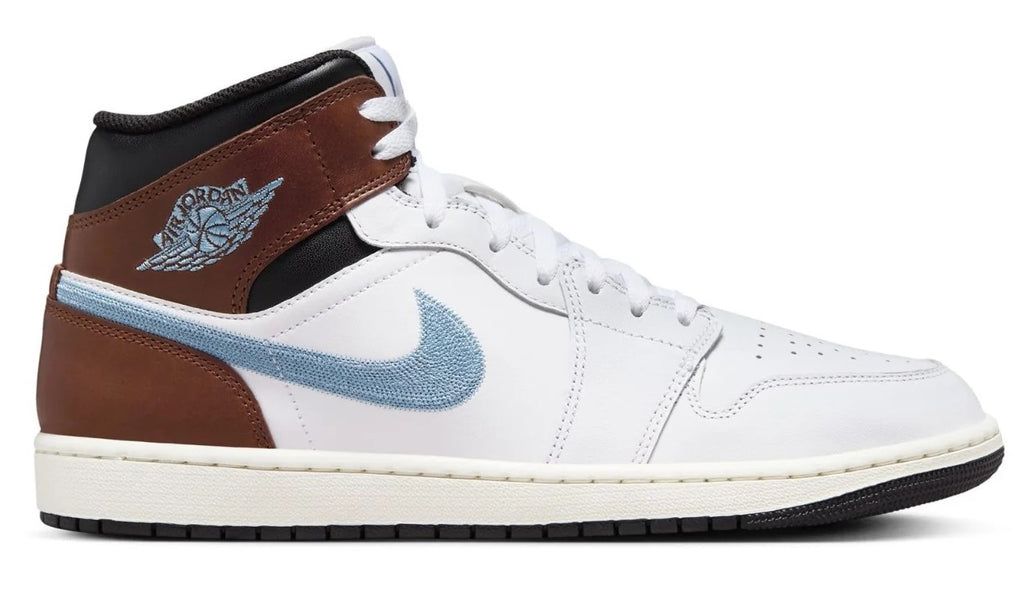 Men's Jordan 1 Mid SE White/Blue Grey-Black-Sail (FQ7831 142)