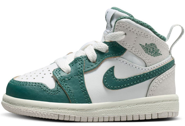 Toddler's Jordan 1 Mid SE White/Oxidized Green-Sail (FQ8086 103)