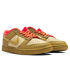 Women's Nike Dunk Low SE Sesame/Bronzine-Picante Red (FQ8897 252)