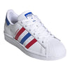 Big Kid's Adidas Superstar J FTWWHT/BLUE/SCARLE (FW5851)