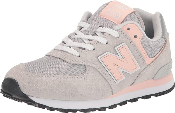 Big Kid's New Balance 574 Core Grey Pink (GC574EVK)