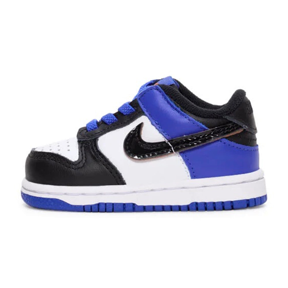Toddler's Nike Dunk Low SE White/Black-Racer Blue (HF3252 100)