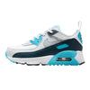 Little Kid's Nike Air Max 90 Easyon White/Wolf Grey-Baltic Blue (HF6357 100)