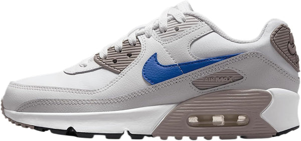 Big Kid's Nike Air Max 90 White/Racer Blue-College Grey (HF6358 105)