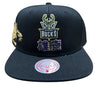 Men's Mitchell & Ness Black NBA Milwaukee Bucks Water Tiger HWC Snapback - OSFA