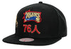 Mitchell & Ness Black NBA Philadelphia 76ers Water Tiger HWC Snapback - OSFA