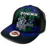Mitchell & Ness Black NBA Milwaukee Bucks Hyper Trucker HWC Snapback - OSFA