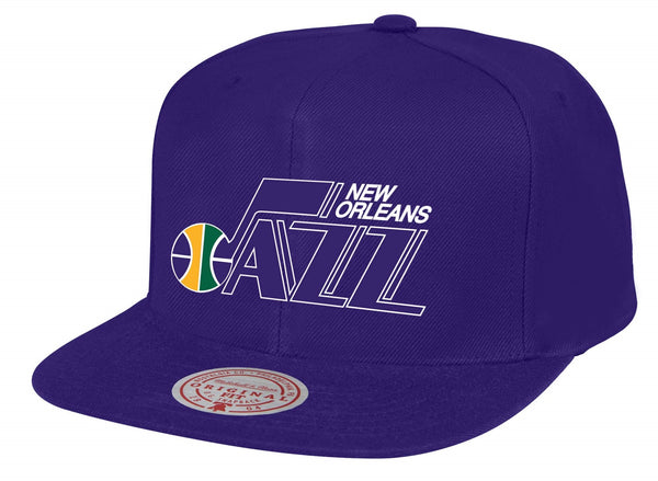 Mitchell & Ness Purple NBA New Orleans Jazz Team Ground 2.0 HWC Snapback - OSFA